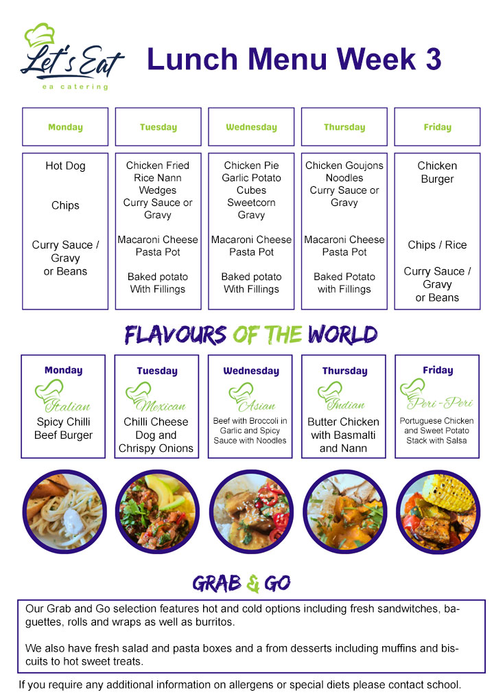 Canteen Menu